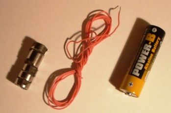 Pil motoru deneyinde kullanılan malzemeler